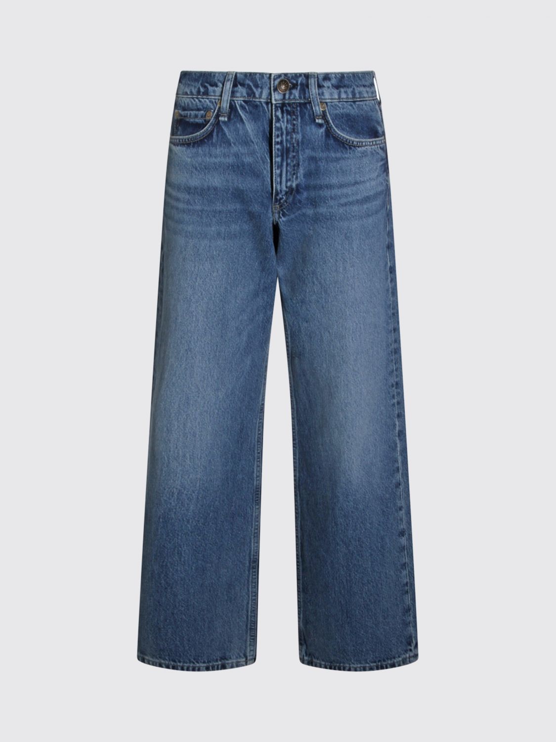 Saige High Rise Relaxed Straight Jeans in Echo