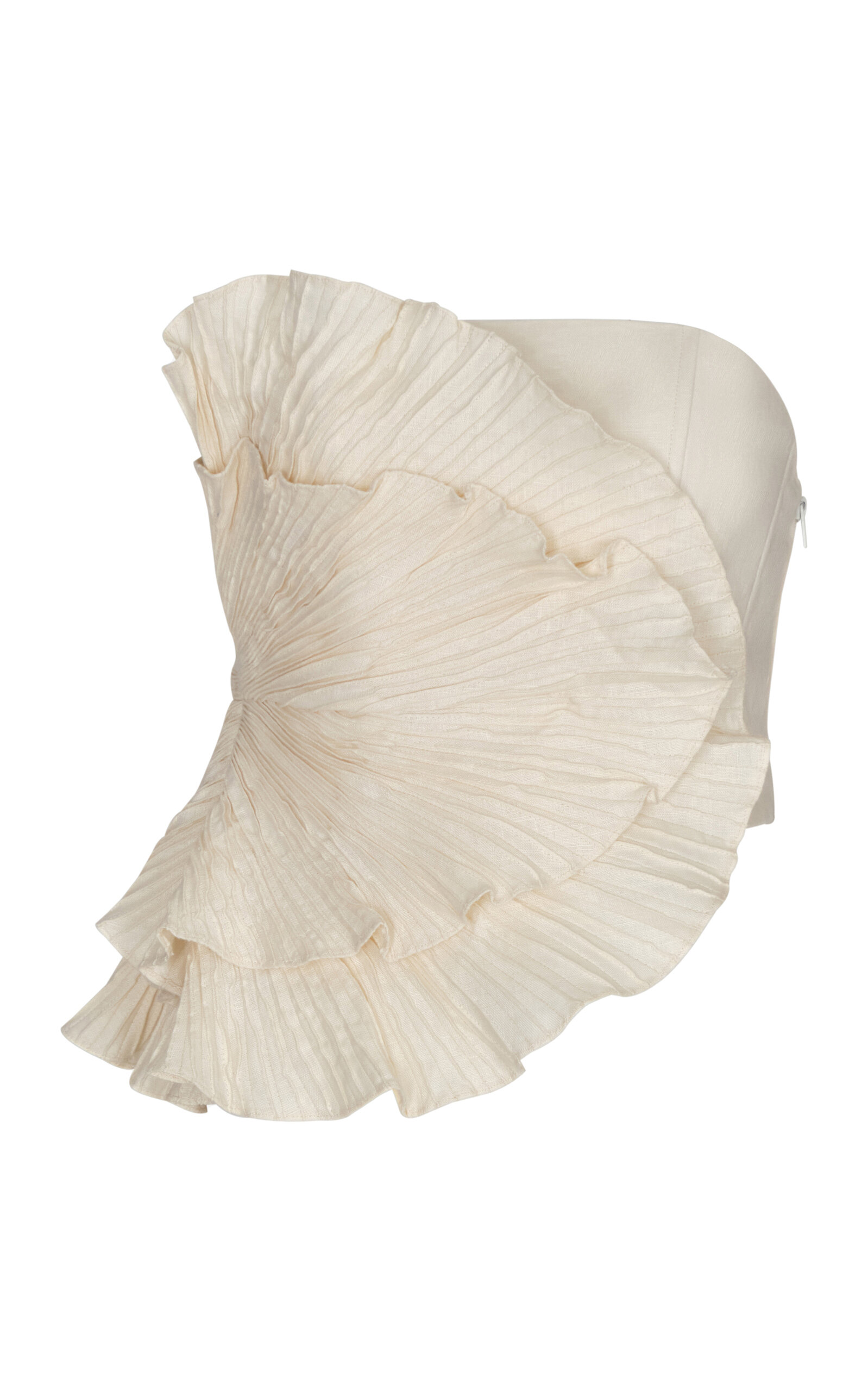 Las Olas Pleated Linen Top