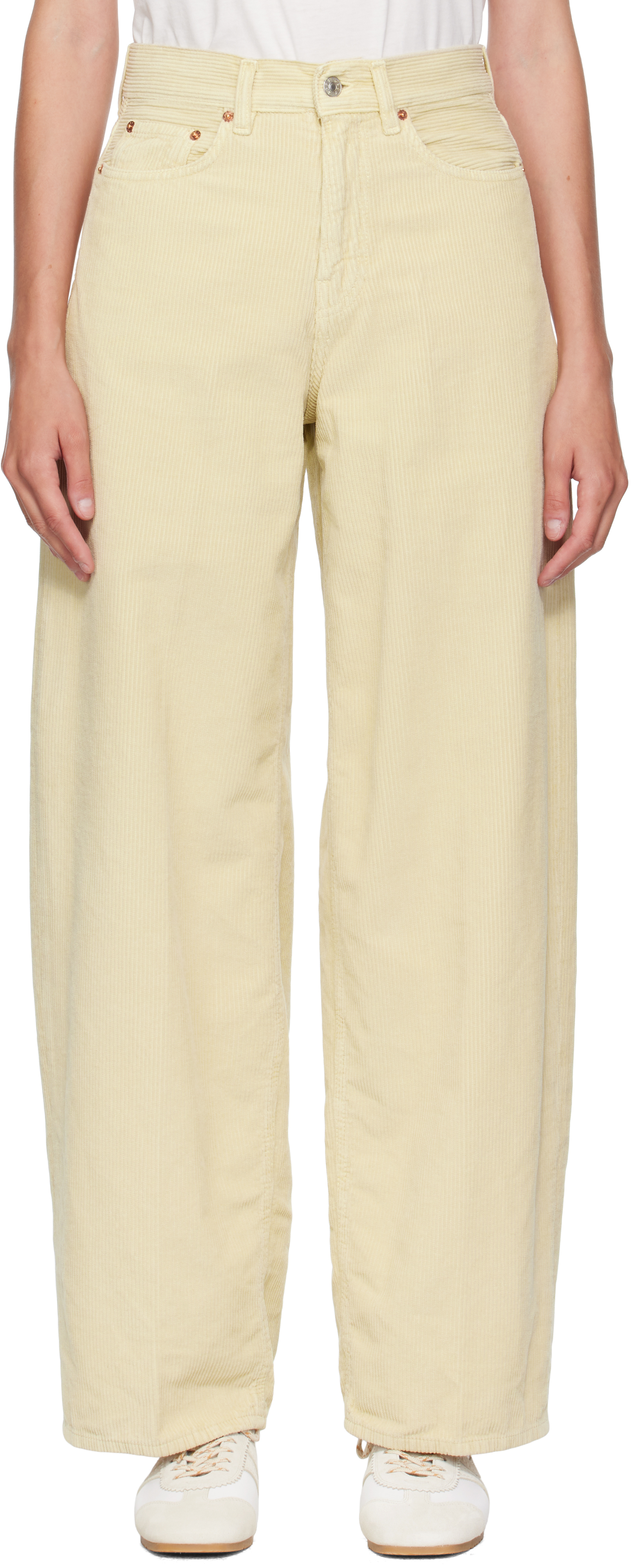 Beige Loose Roomy Trousers