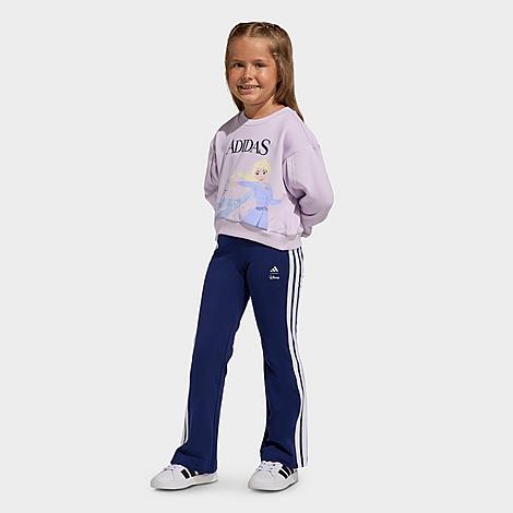 Girls Toddler and Little Kids x Disney Frozen Sweatshirt and Leggings Set in Ice Lavender/Dark Blue 