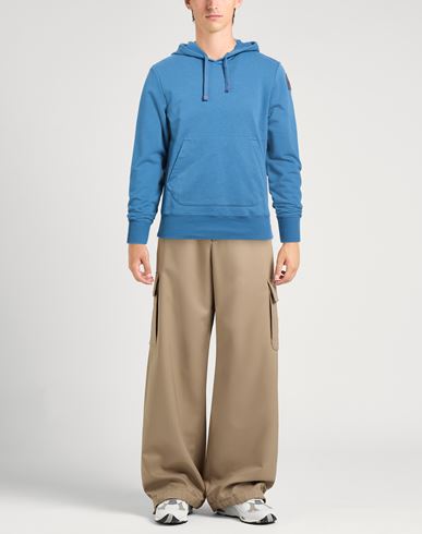 Man Sweatshirt Slate blue Size L Cotton, Polyester