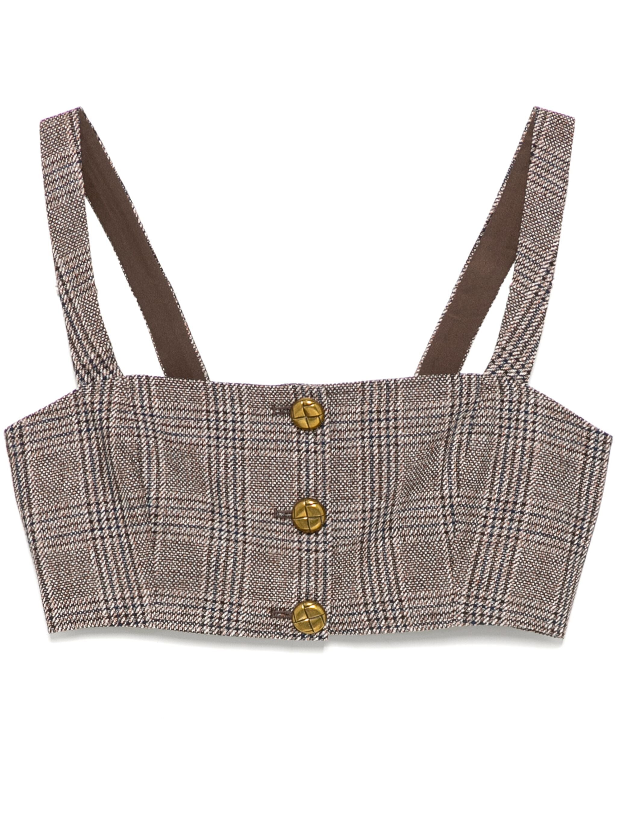 Checkered Design Top with Gathered Panel - UK Size 6