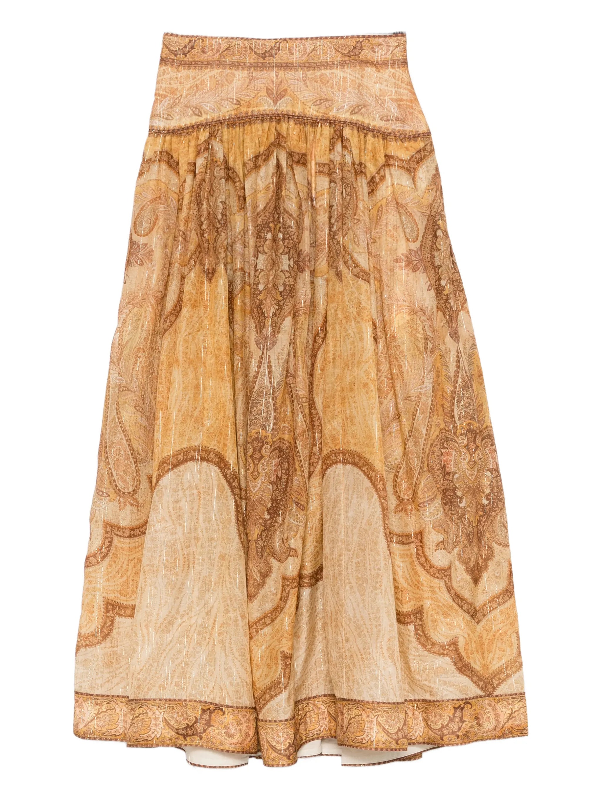 Embroidered Mini Skirt with Fixed Waistband and Side Pockets