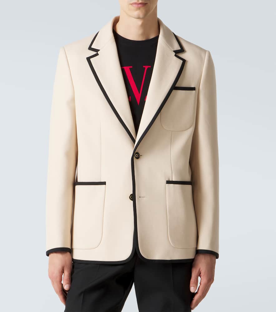 Virgin wool gabardine blazer