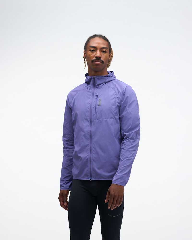HOKA Men's SkyFlow Wind Jacket in Cosmic Purple