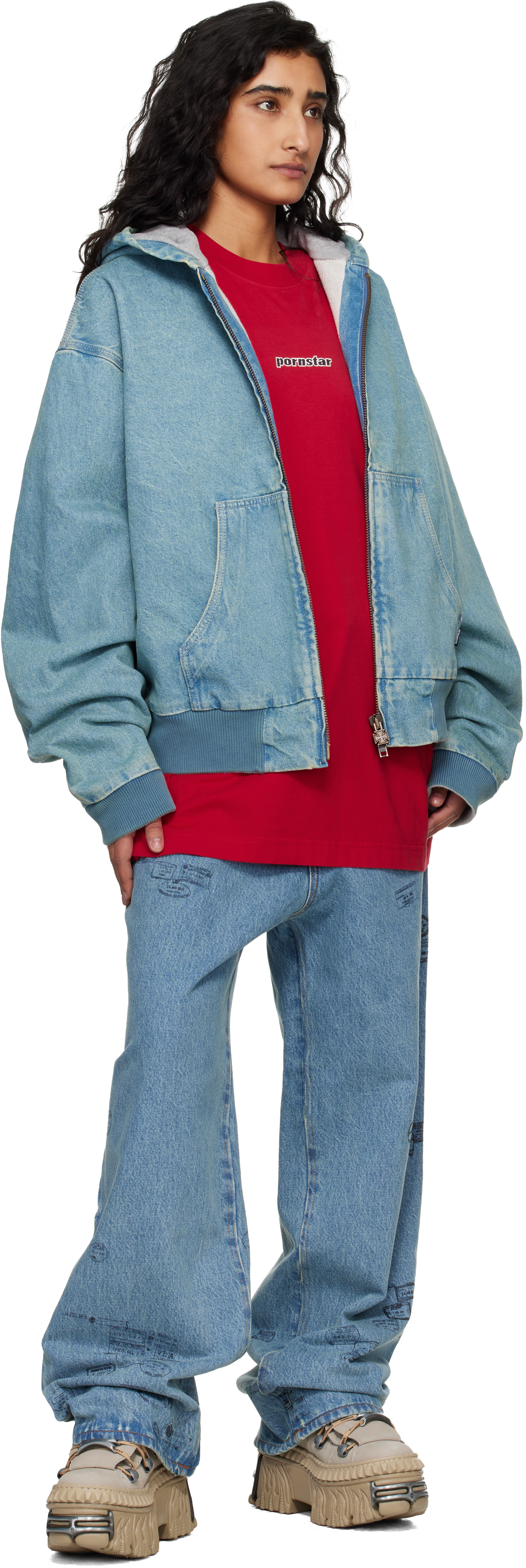 Blue Passport Stamps Jeans