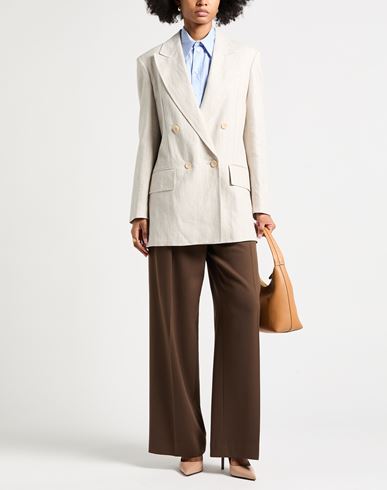 Woman Blazer Light grey Size 8 Linen