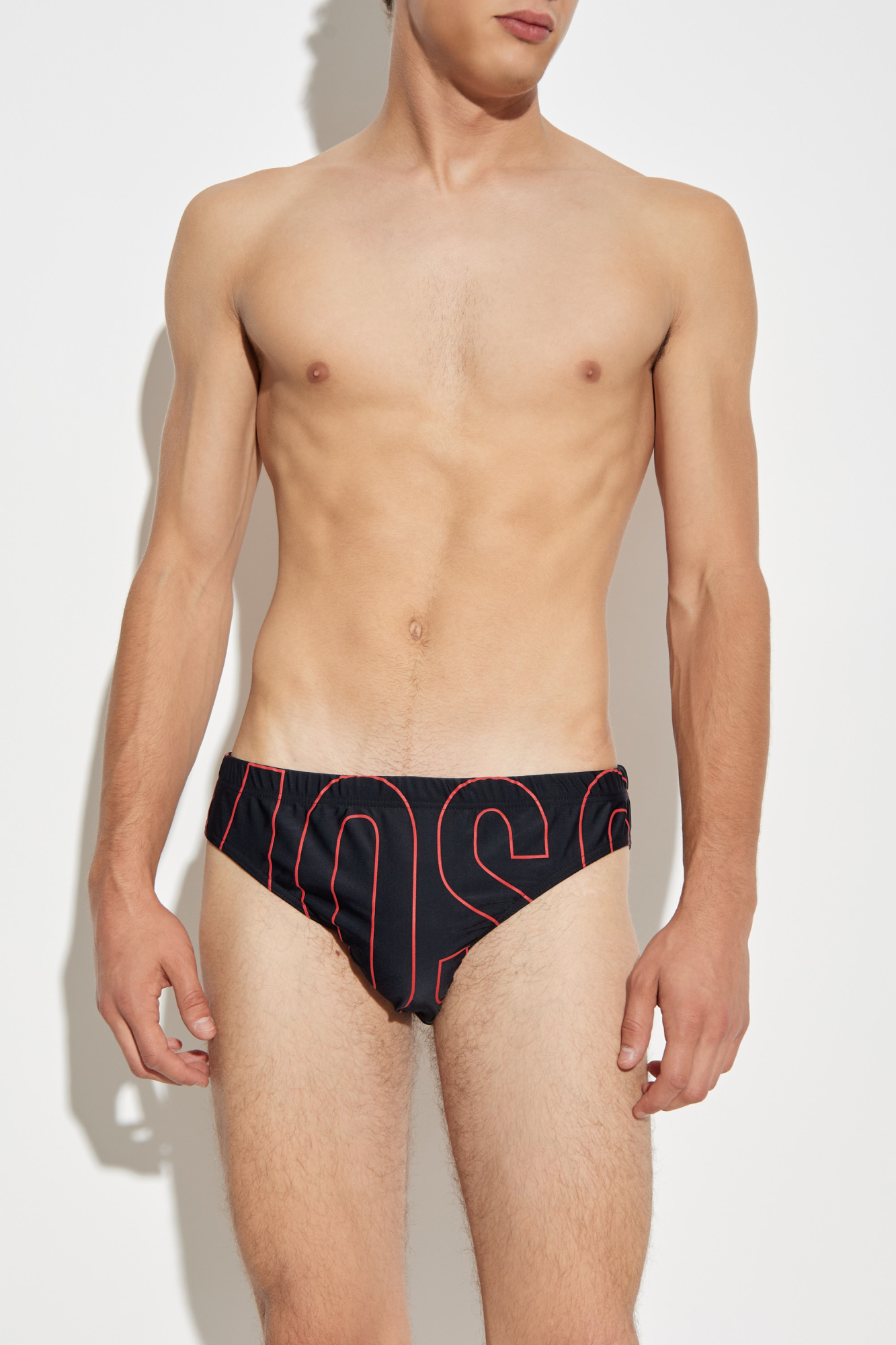 Logo Swim Briefs, Men's, Black