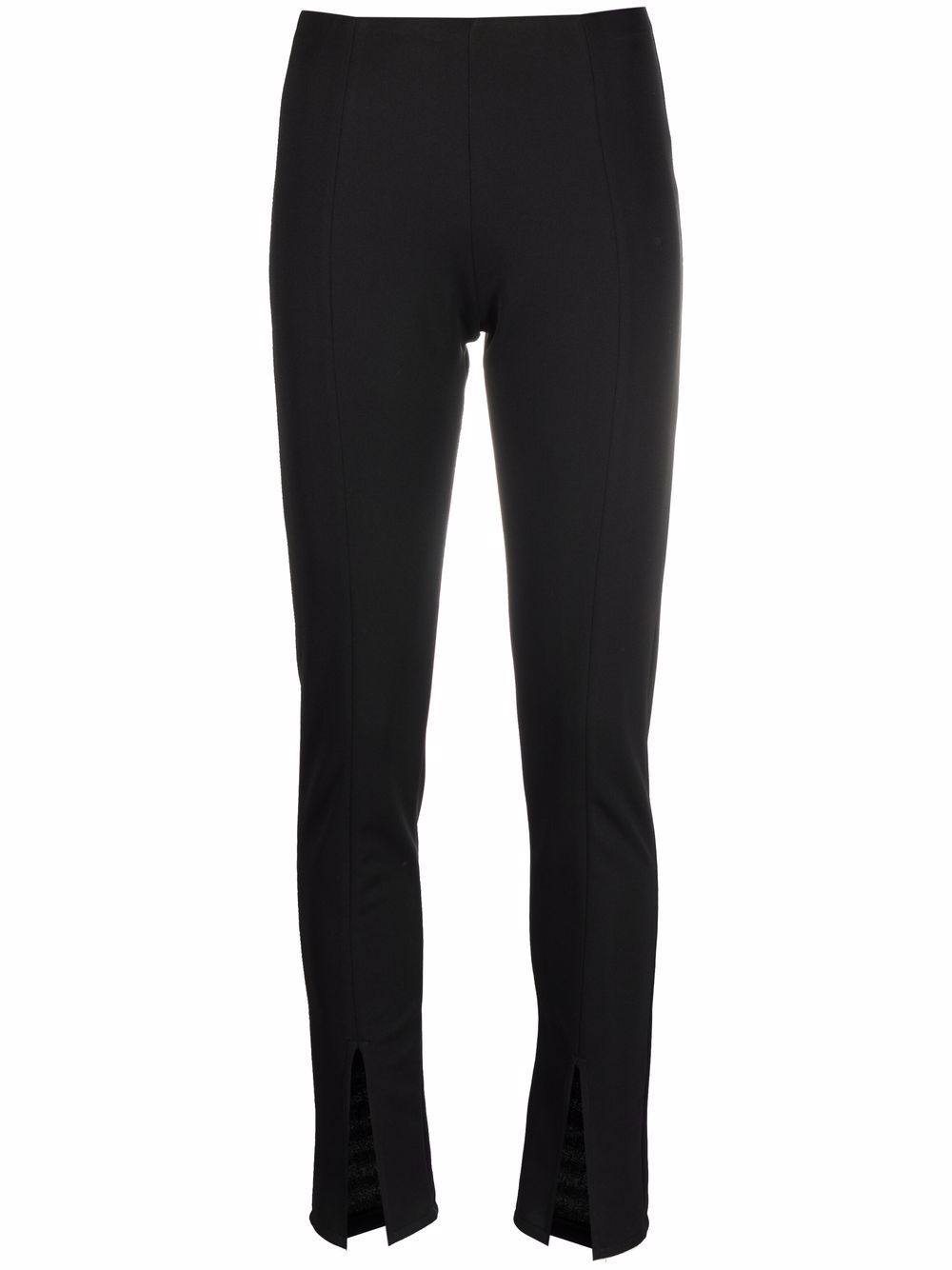 X Lia Aram front-slit slim-fit trousers - Black
