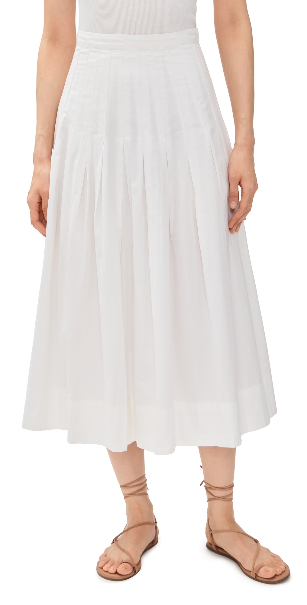 THE GREAT. The Rhythm Skirt White