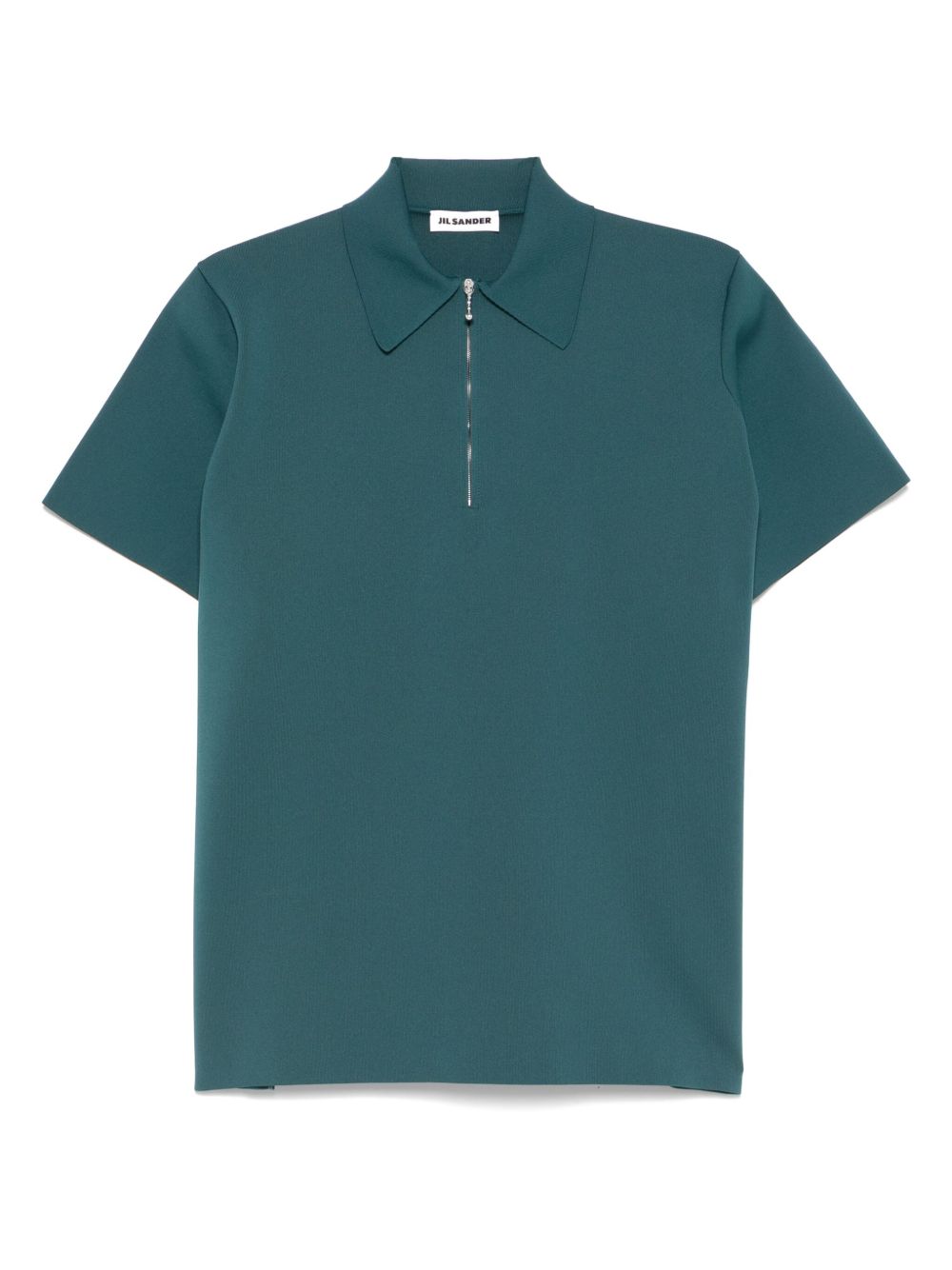 Jil Sander ribbed polo top - Green