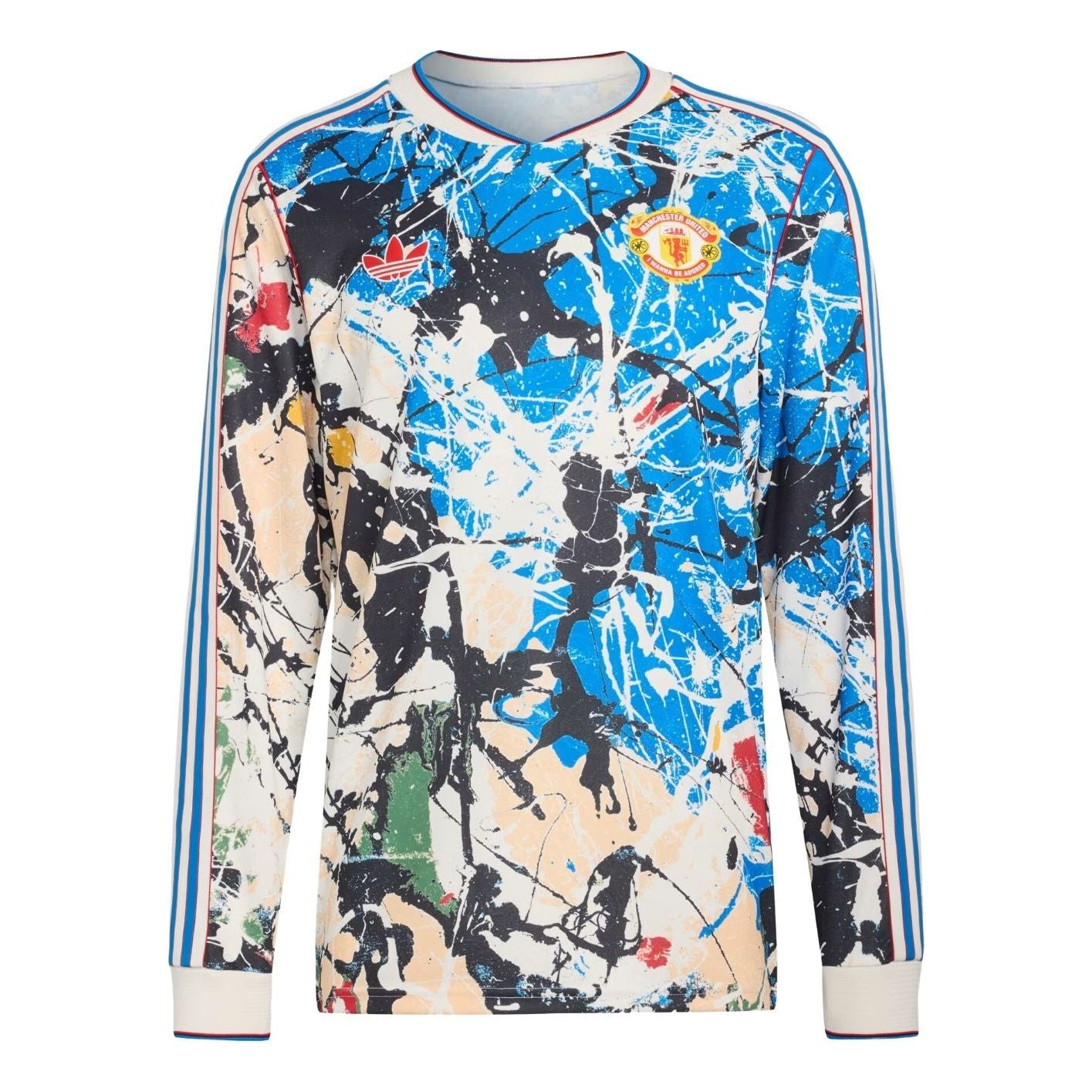 Manchester United x Stone Roses Long Sleeve Jersey 'Black Multi Color'