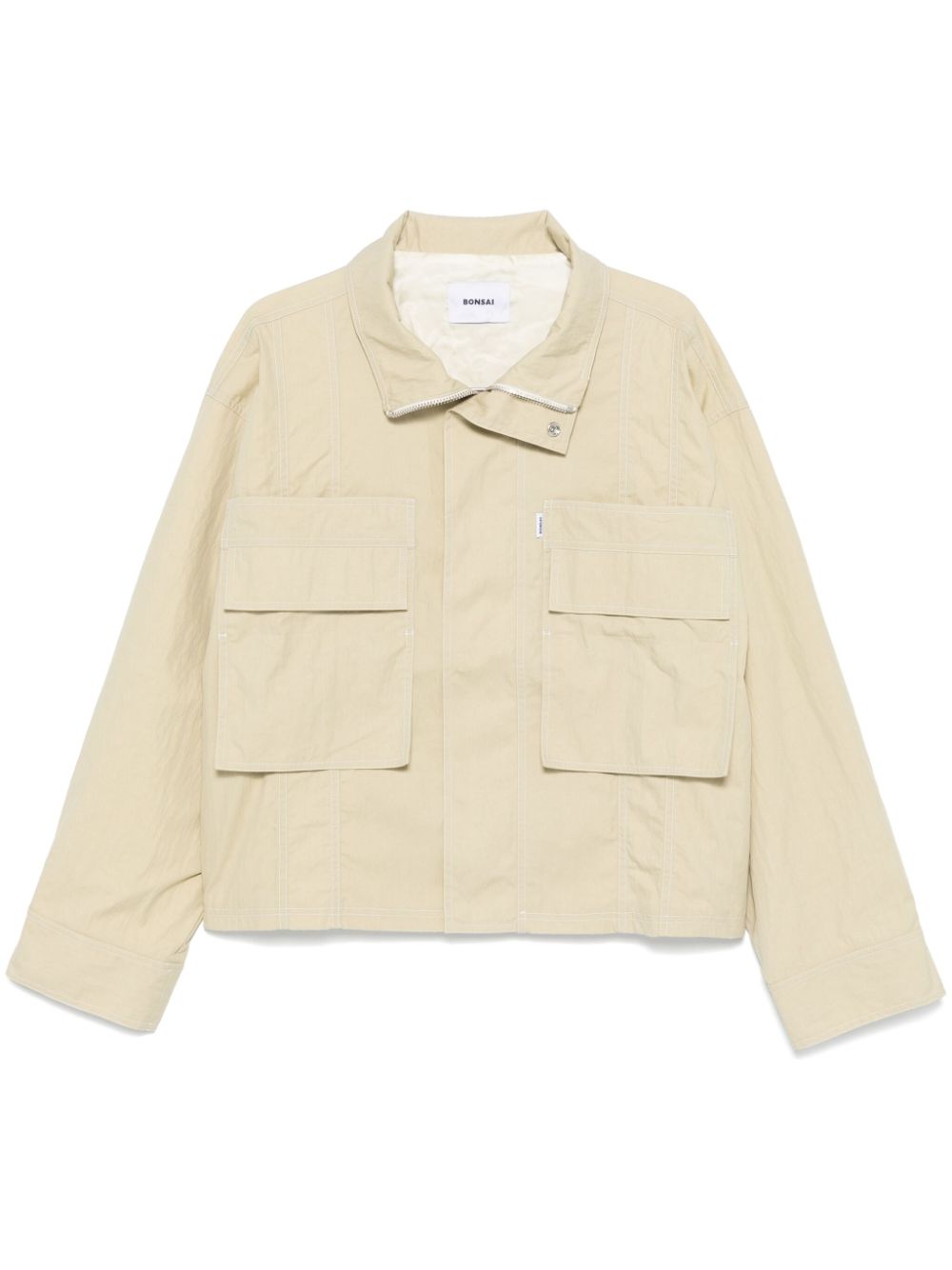 Crinkled jacket - Brown