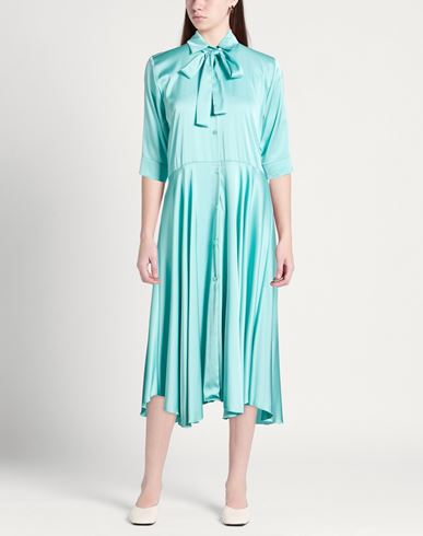 Woman Midi dress Turquoise Size 4 Polyester, Elastane