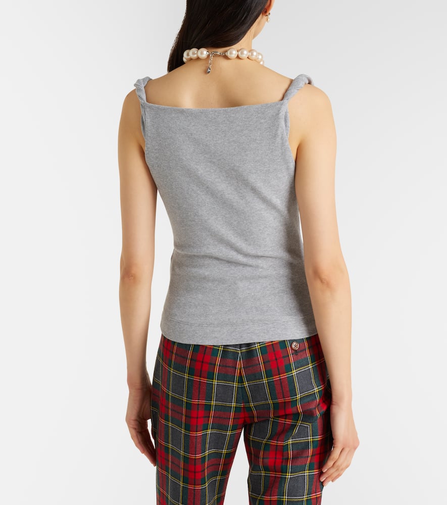 Anna cotton-blend jersey tank top