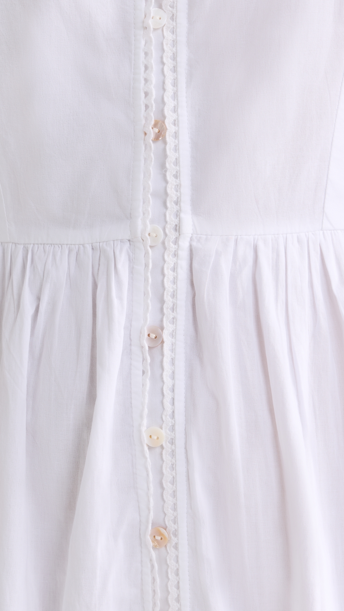 Button Maxi Dress White
