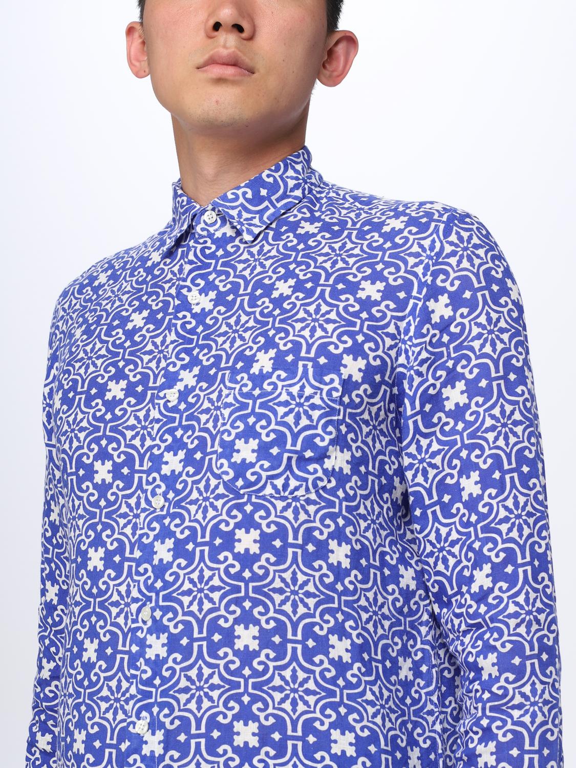 Shirt Men color Gnawed Blue