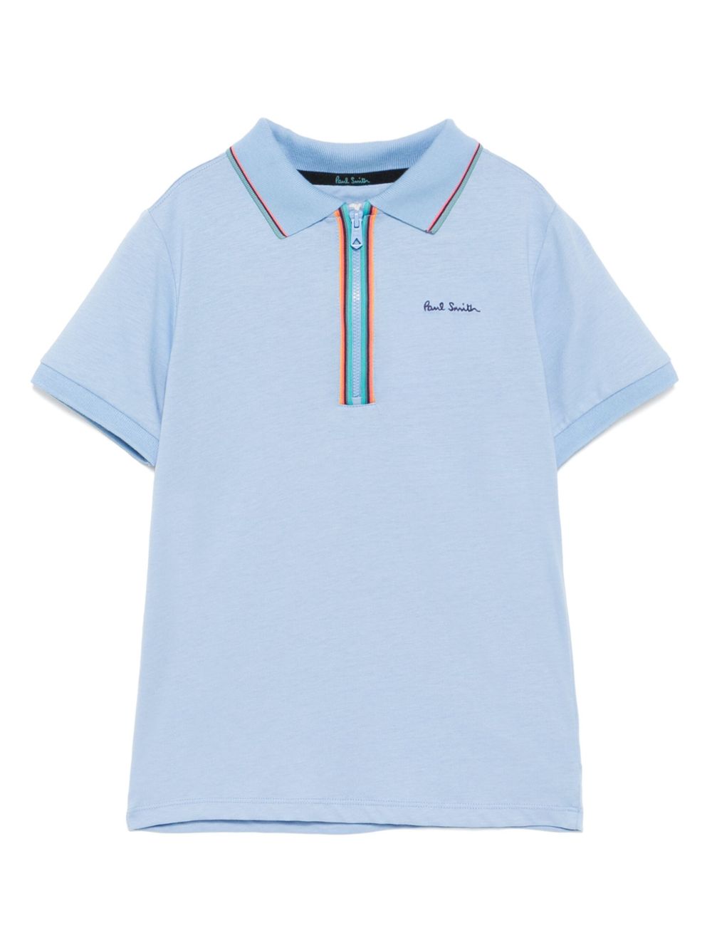 Logo-embroidered polo shirt - Blue