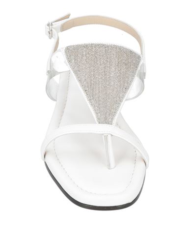 Fabiana Filippi Woman Thong sandal White Size 5.5 Leather