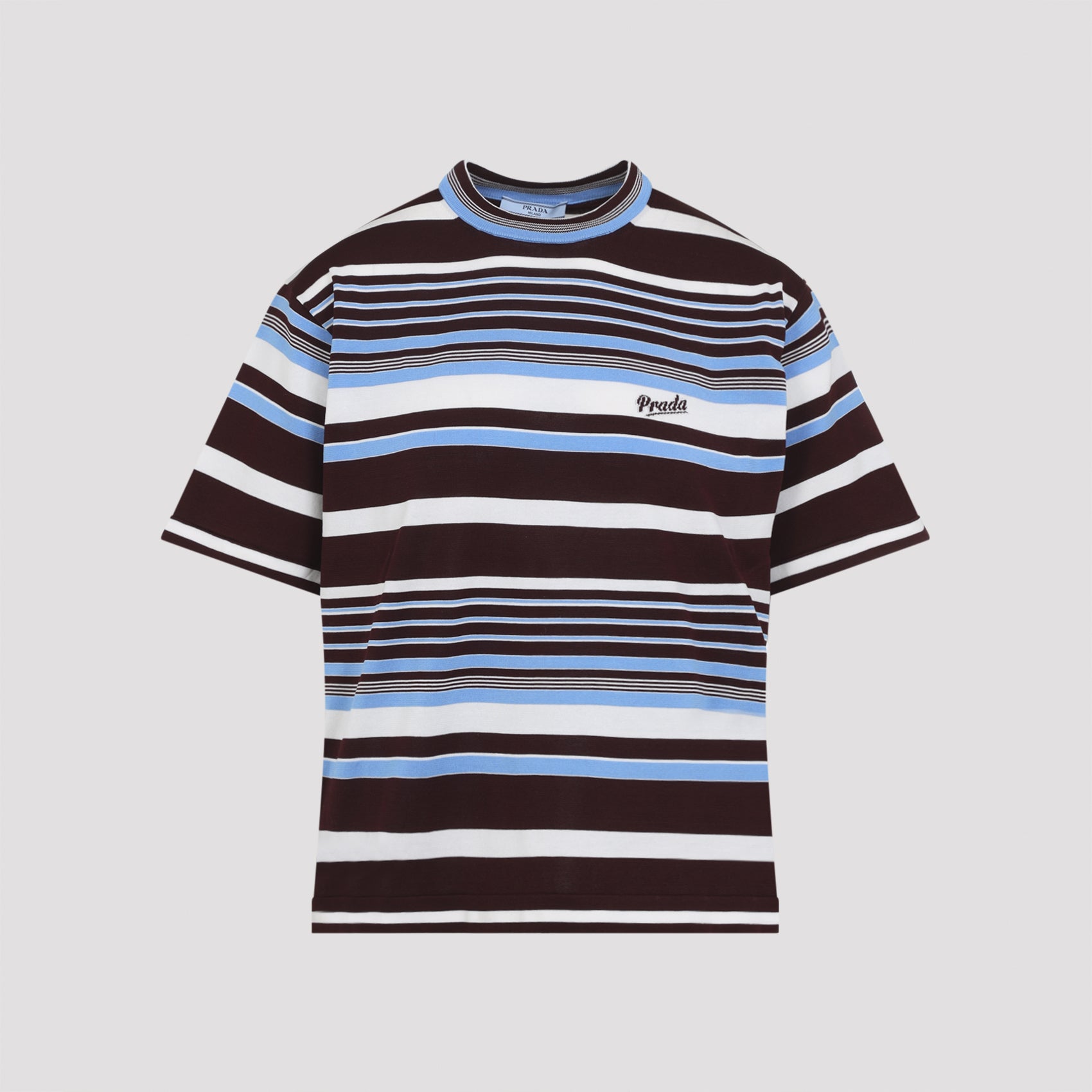 Striped Crew-neck Cotton Sweater