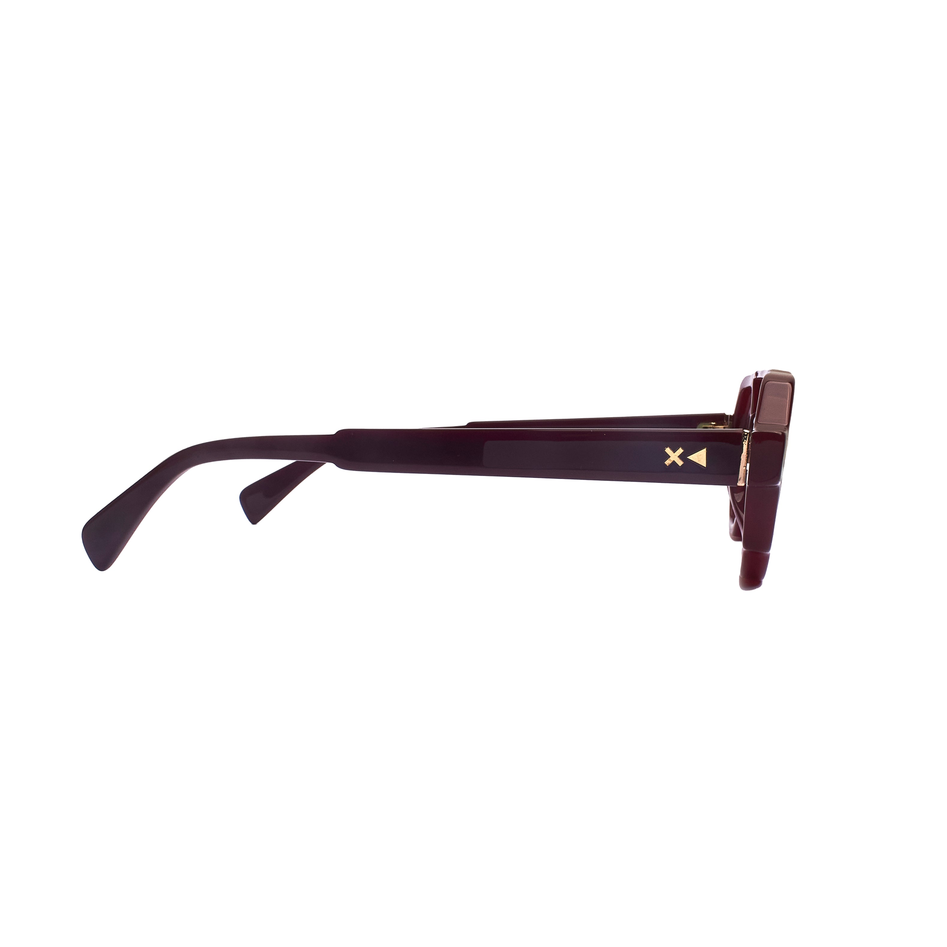 XLAB Unisex Paxi fotocromatico Montature da vista Acetato Bordeaux Geometrica Demo