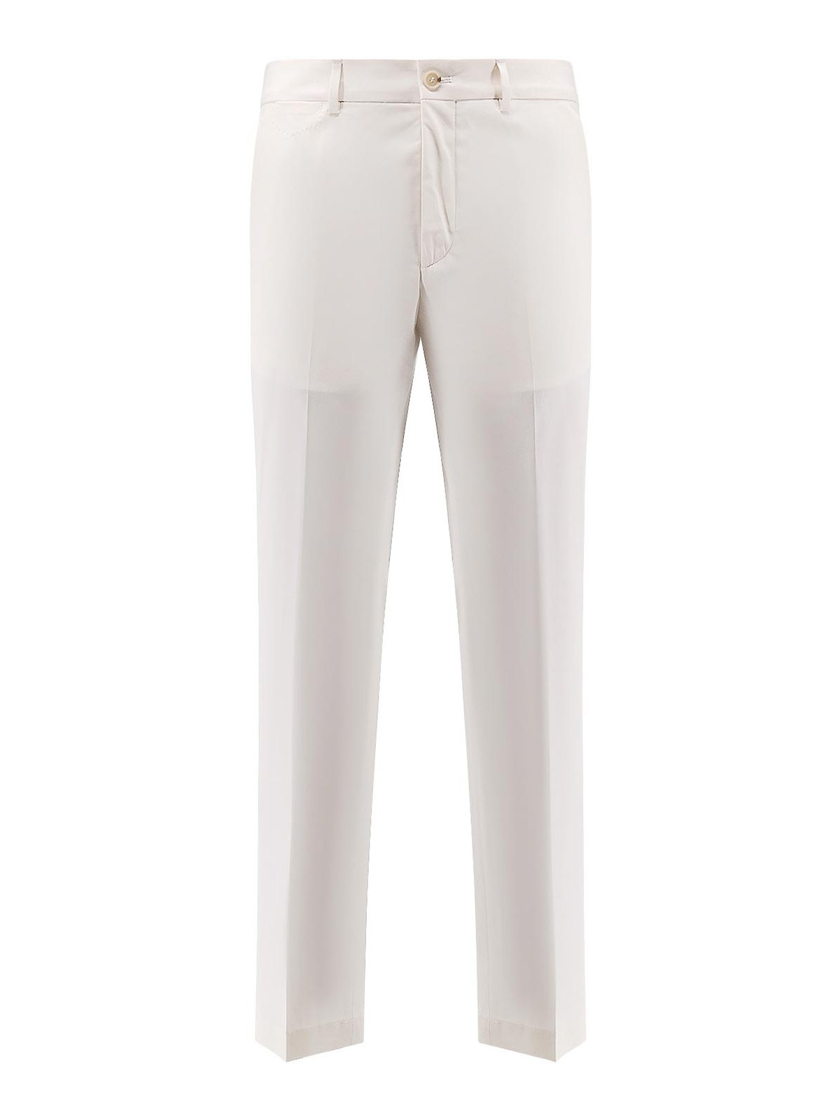 Cotton and silk trousers