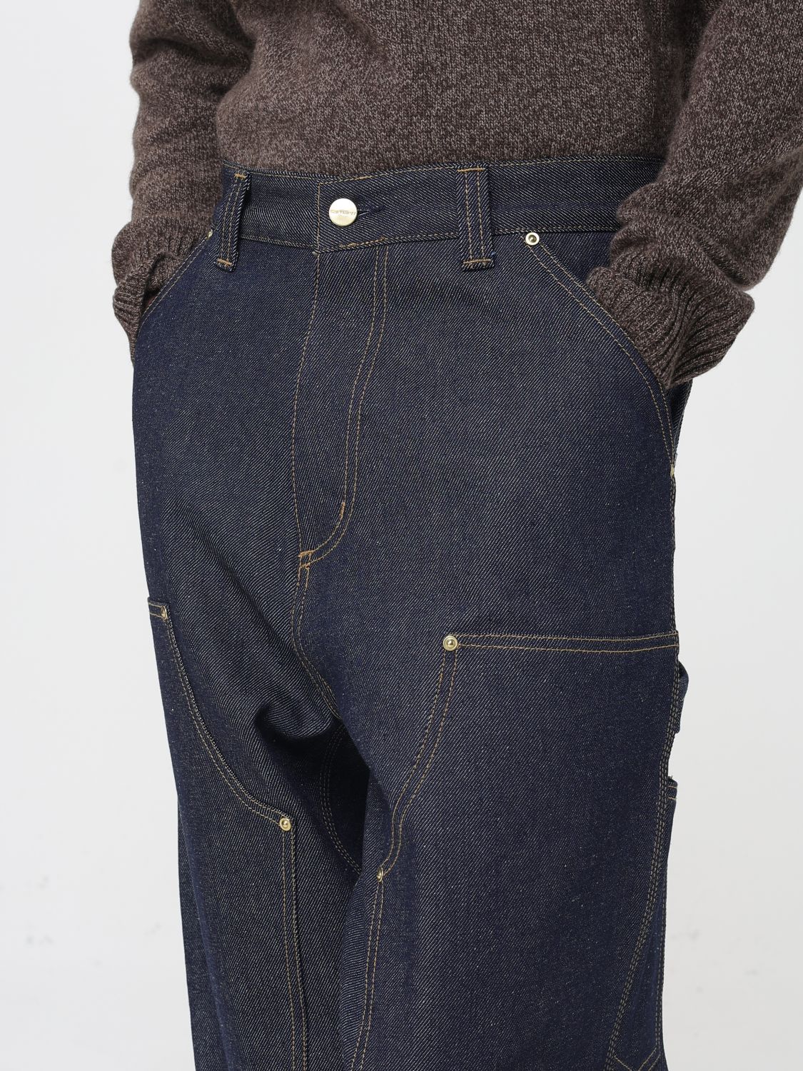 Pants Men color Blue