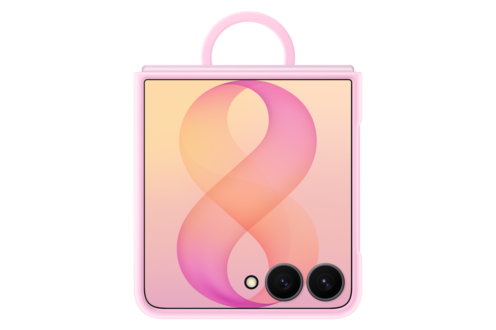 Galaxy Z Flip8 Silicone Ring Magnet Case Pink