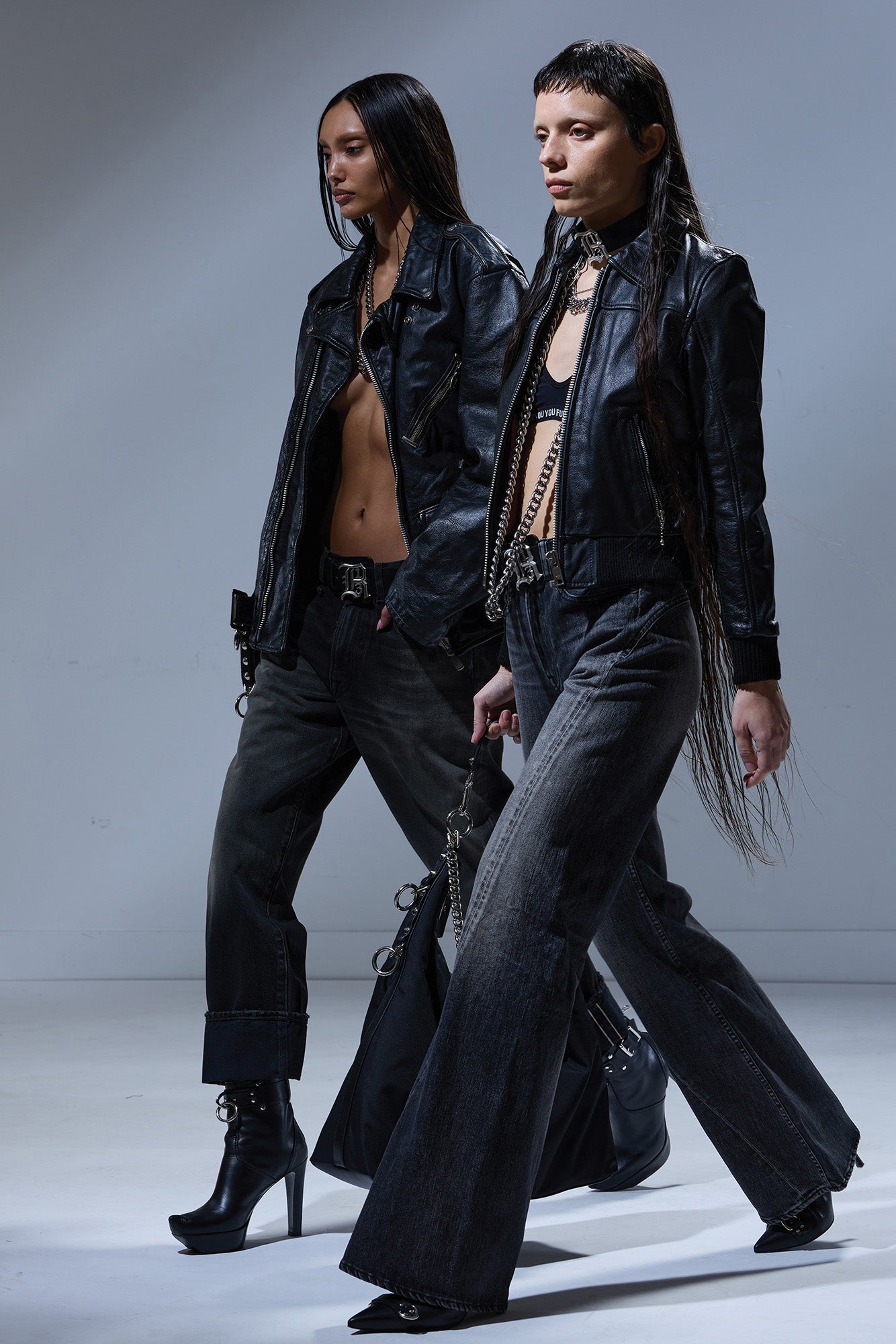 R13 Twisted Seam Flare Jean - Kennet Black Stretch