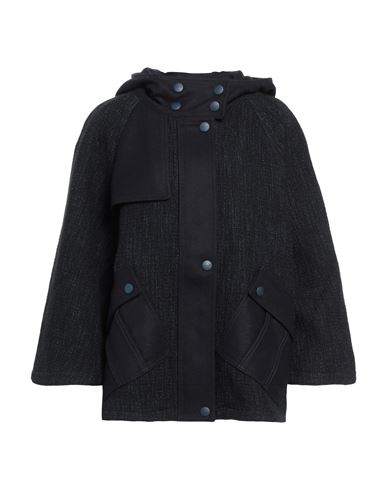 Jacob Cohёn Woman Coat Midnight blue Size 2 Cotton, Virgin Wool, Polyamide