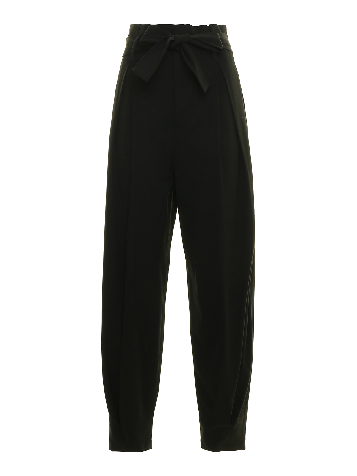 Viscose and wool blend gabardine trousers