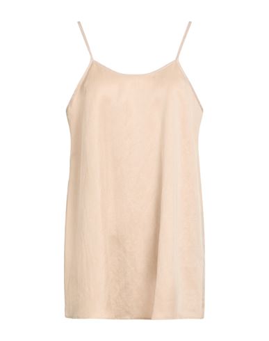 Crème Woman Top Beige Size 6 Lyocell, Linen, Silk