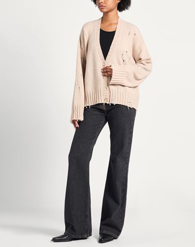 Woman Cardigan Beige Size XS Wool, Polyamide