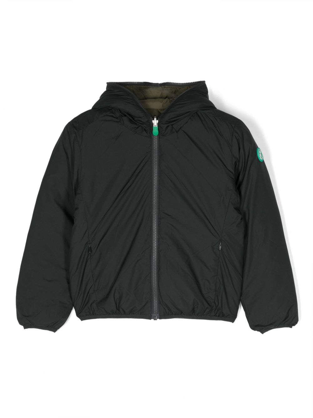 Hooded quilted jacket - Green