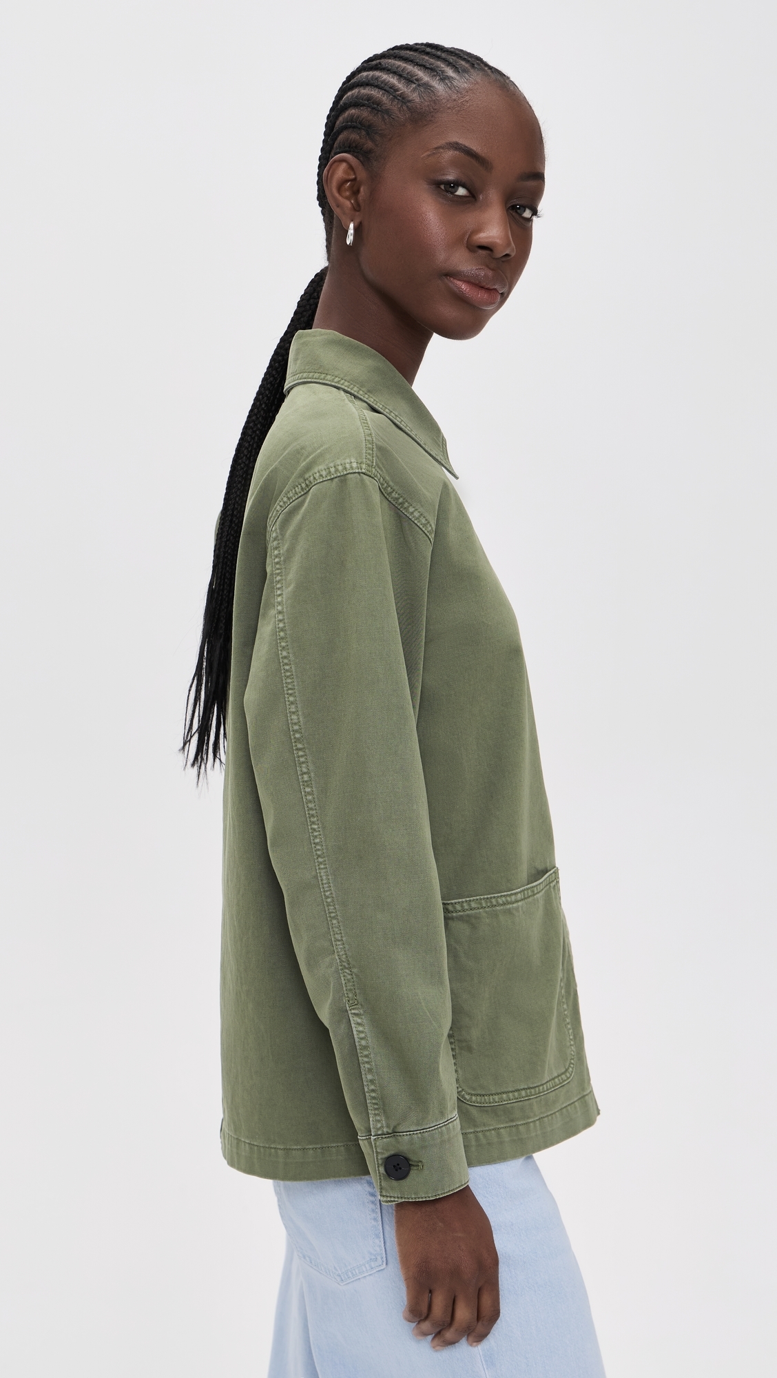 Classic Barn Jacket In Cotton Twill Faded Ivy