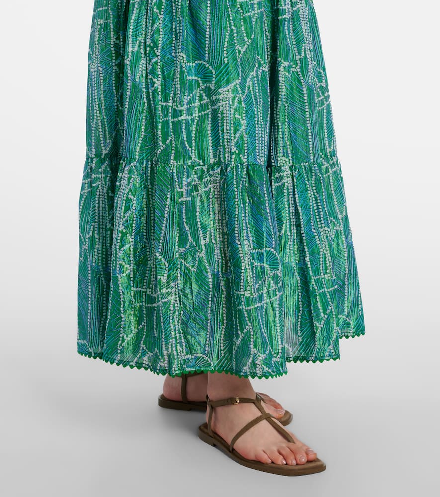 Thelma printed cotton-blend maxi dress