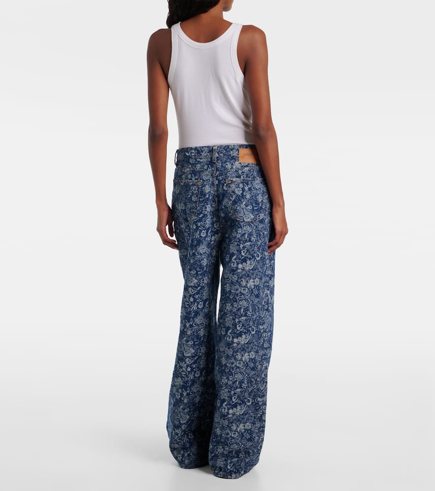 Tapestry wide-leg jeans