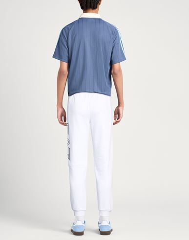 Man Pants White Size L Cotton, Polyester
