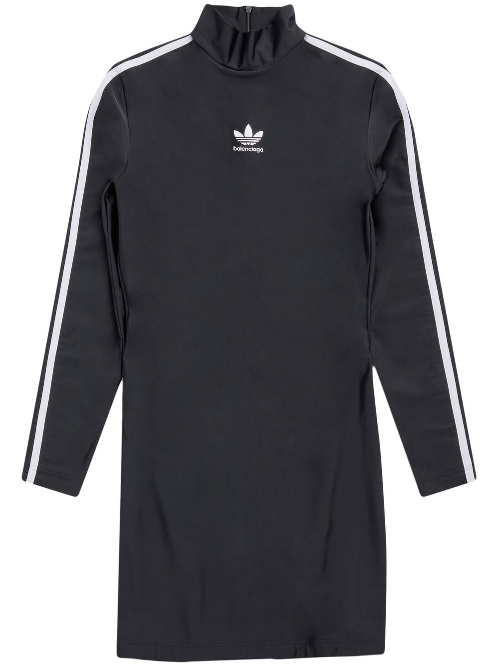 Logo-Embroidered Mini Dress — Black