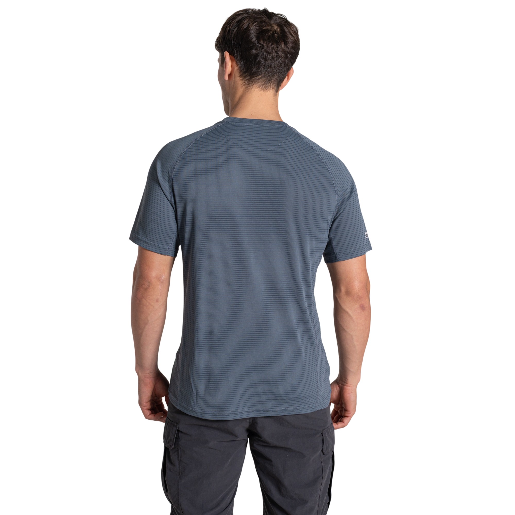 Craghoppers Mens Nosilife T-Shirt Dark Pewter - Blue/Dark Grey - Large
