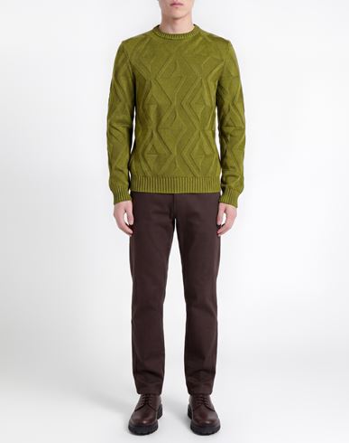 Man Sweater Green Size 38 Merino Wool