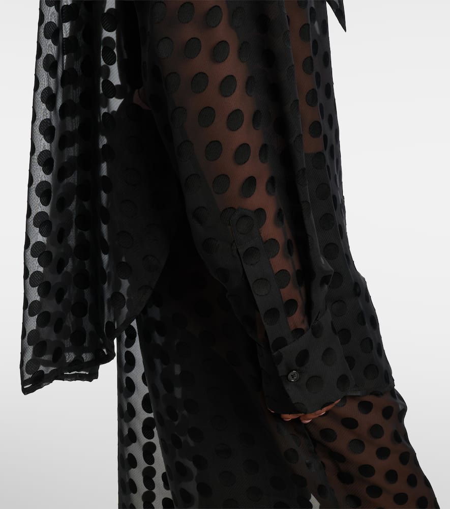 Peri polka-dot sheer shirt