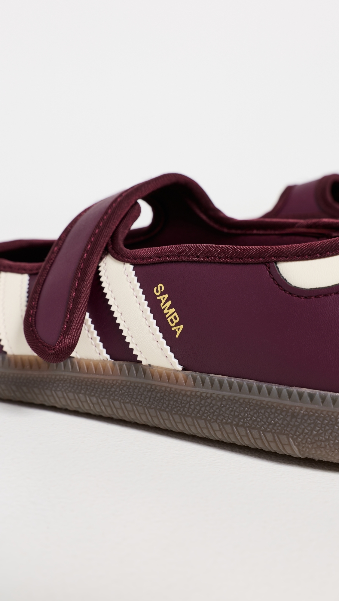 Samba Jane Shoes Maroon/Cream White/Gold Met