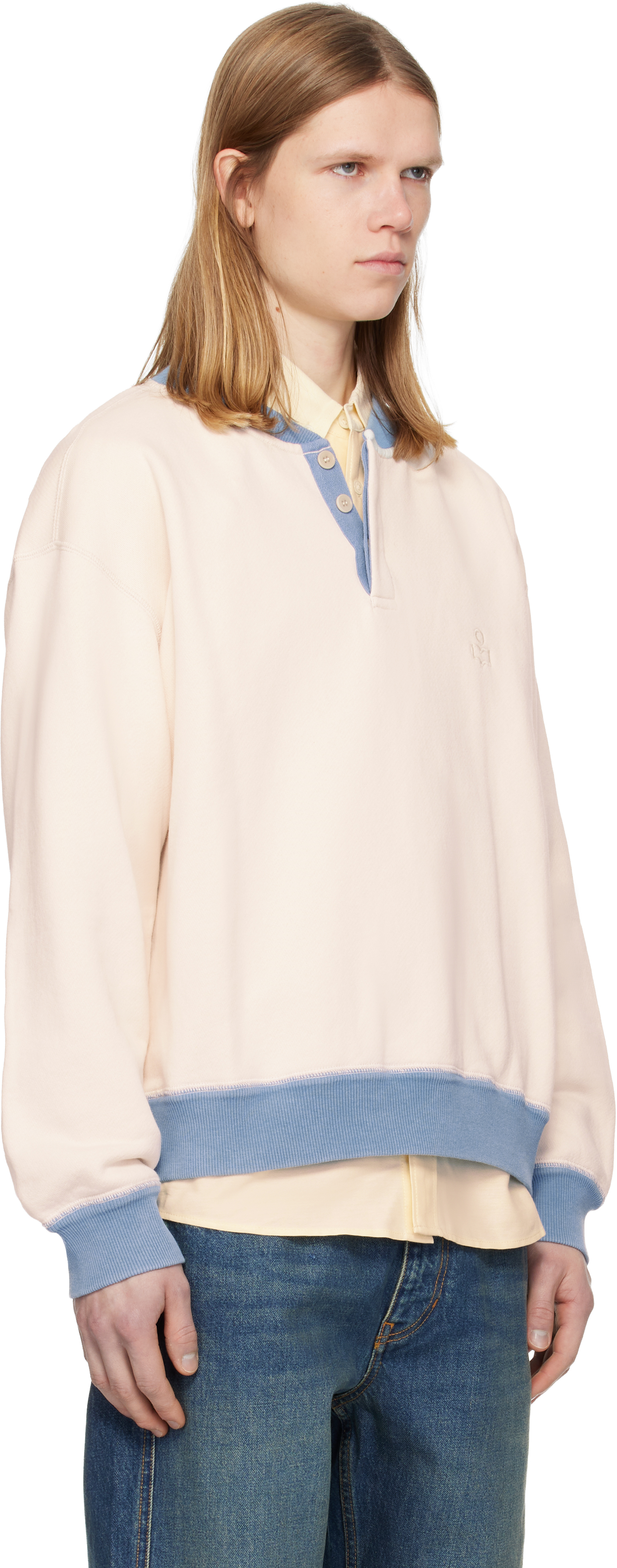 Off-White & Blue Mathias Sweatshirt