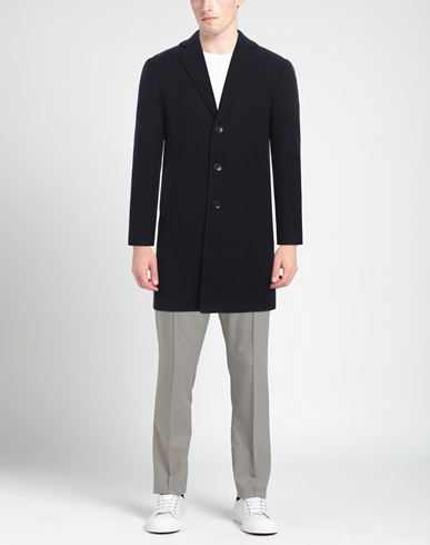 Man Coat Midnight blue Size 38 Polyester