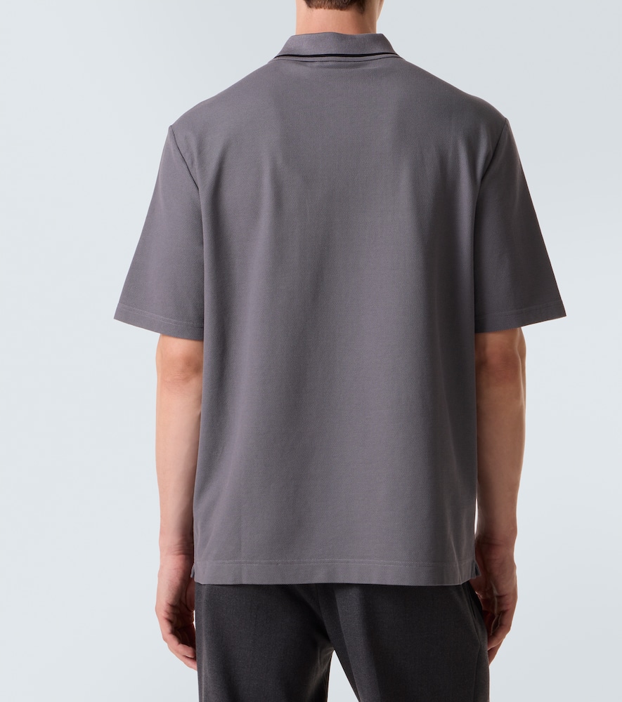 DG embroidered cotton piqué polo shirt