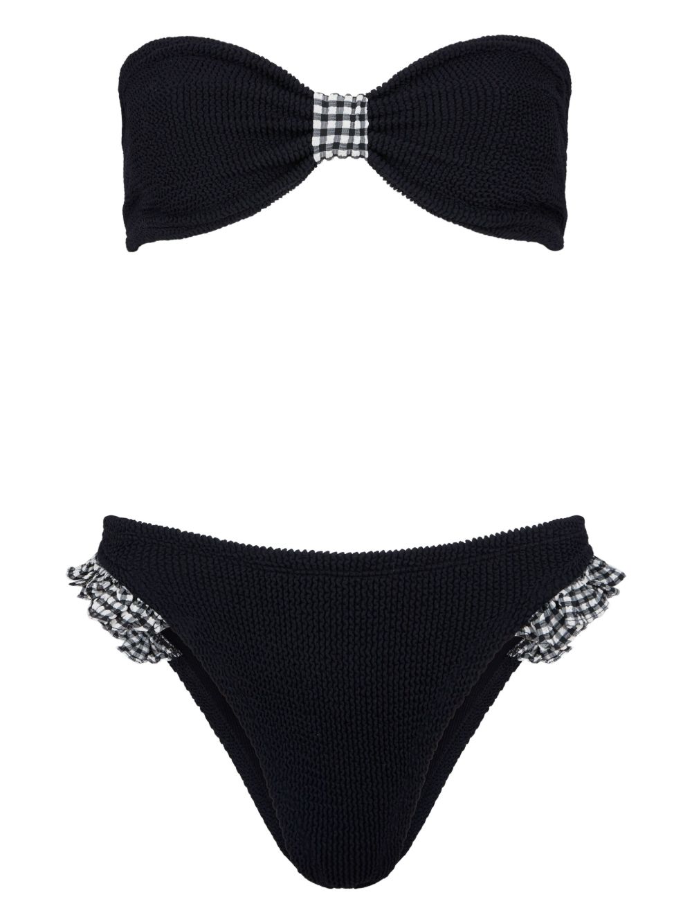 Jean crinkled bikini - Pink
