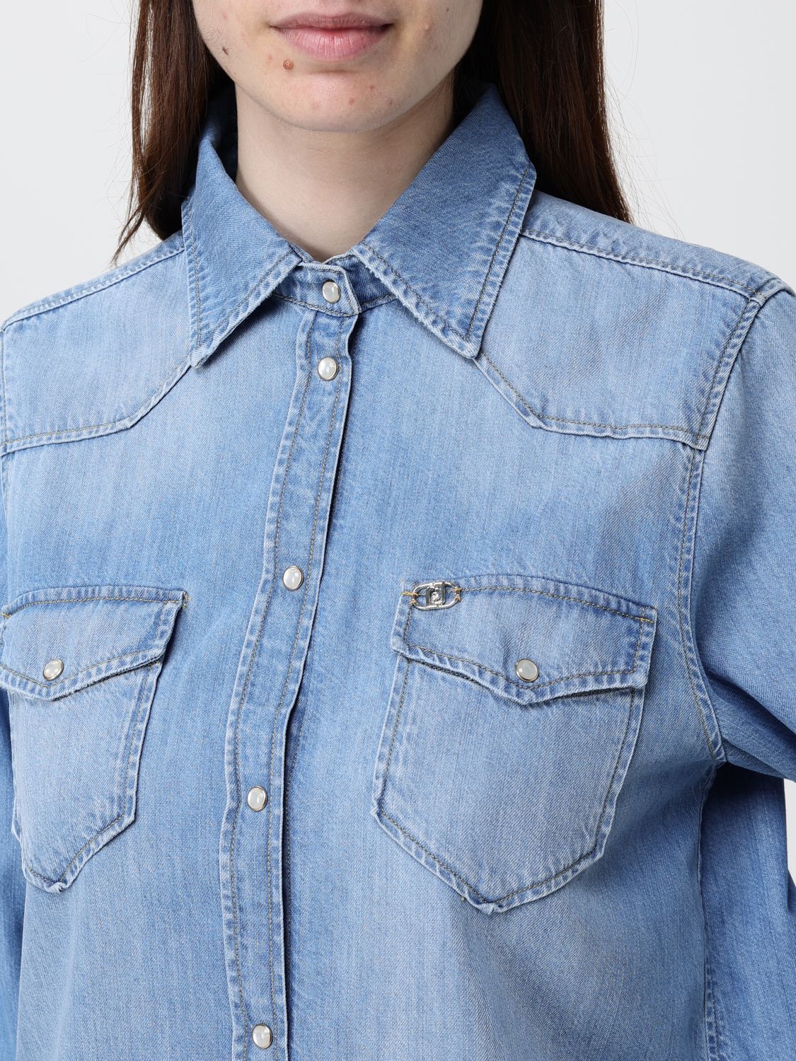 Shirt Woman color Denim