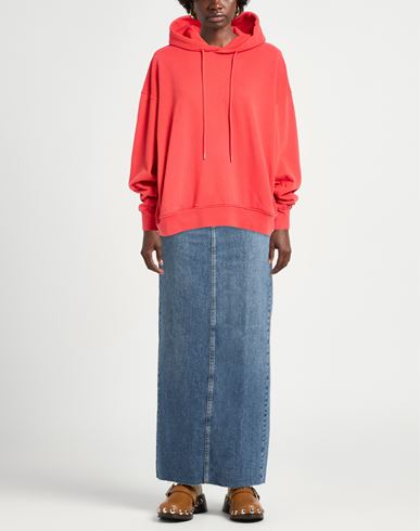 Woman Sweatshirt Red Size S Cotton