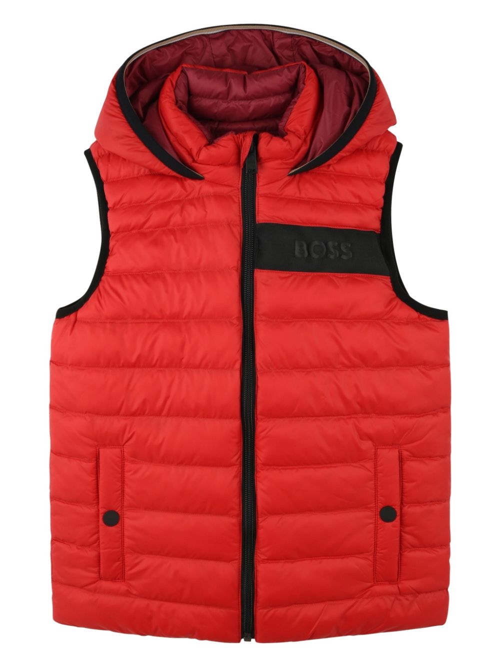 Reversible padded gilet - Red